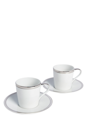Espresso Cups and Saucer, Set of 2